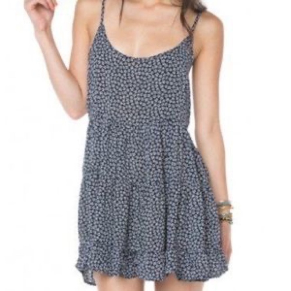 Brandy Melville, Green floral print dress, Size small